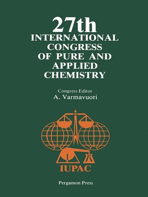 cover image of 27th International Congress of Pure and Applied Chemistry